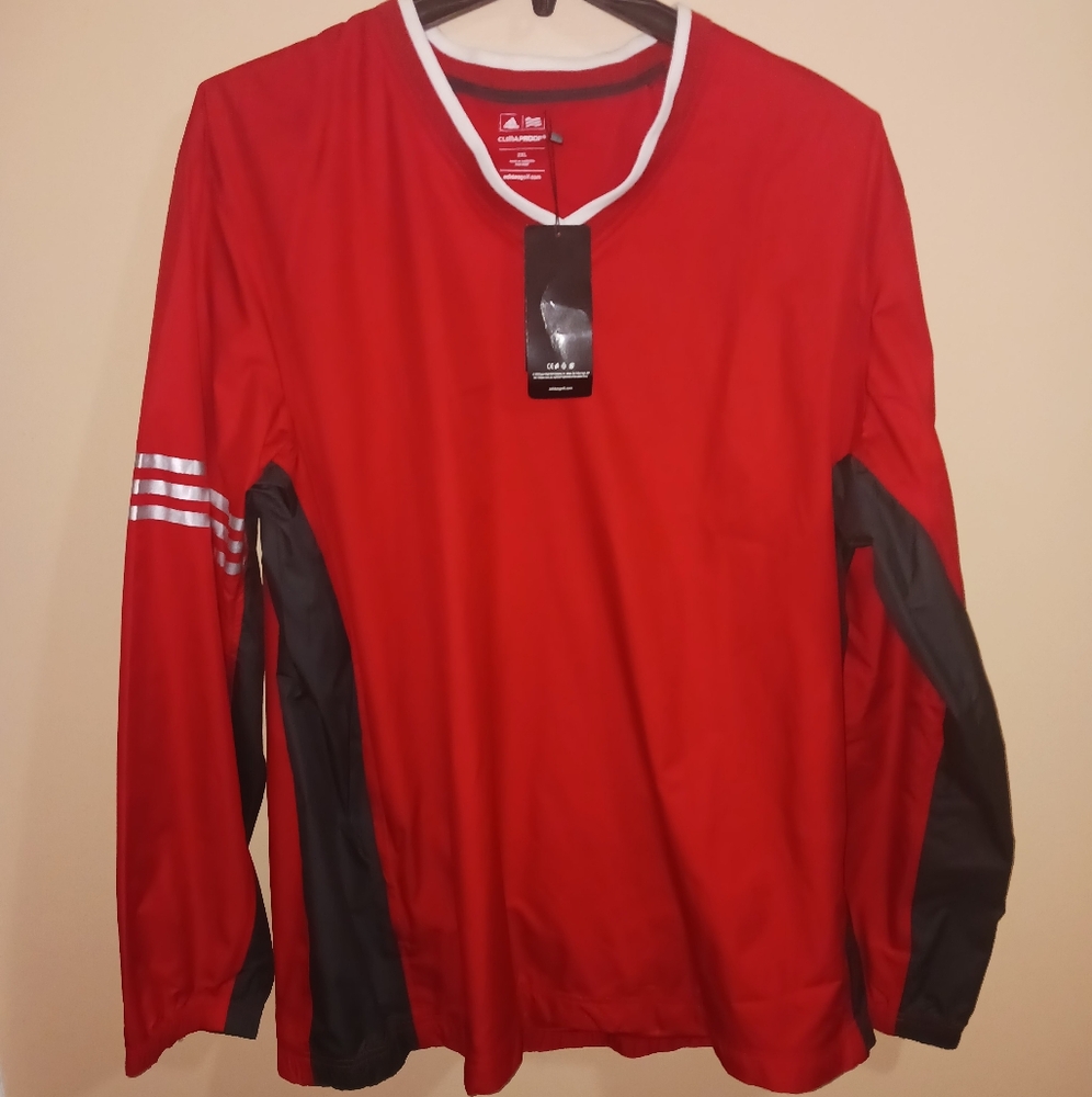 ADIDAS Red and Black Climaproof  Windbreaker